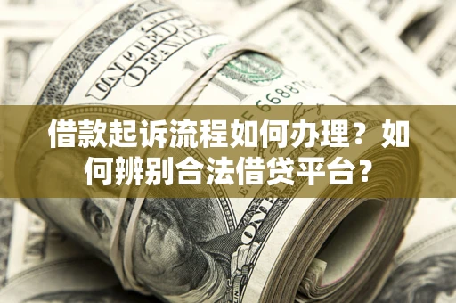 武汉借款起诉流程如何办理？如何辨别合法借贷平台？