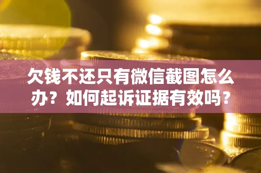 武汉欠钱不还只有微信截图怎么办？如何起诉证据有效吗？