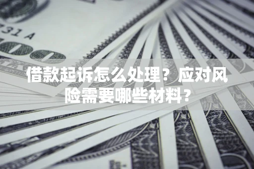 武汉借款起诉怎么处理？应对风险需要哪些材料？