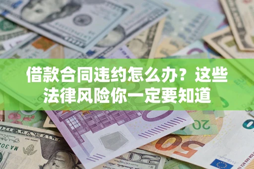 武汉借款合同违约怎么办？这些法律风险你一定要知道