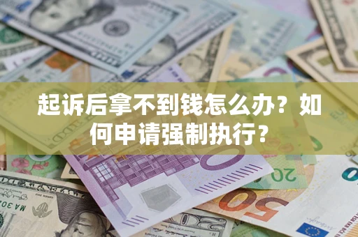 武汉起诉后拿不到钱怎么办？如何申请强制执行？