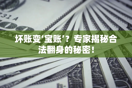武汉坏账变‘宝账’？专家揭秘合法翻身的秘密！