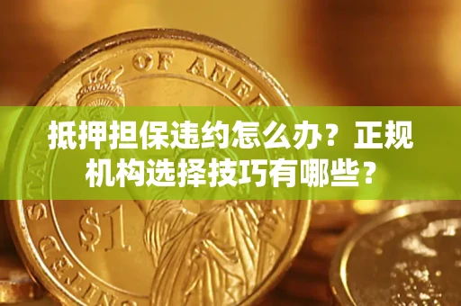 武汉抵押担保违约怎么办？正规机构选择技巧有哪些？