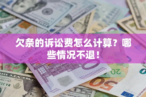 武汉欠条的诉讼费怎么计算？哪些情况不退！