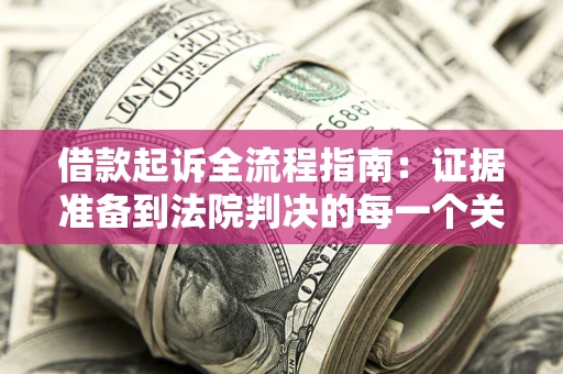 武汉借款起诉全流程指南：证据准备到法院判决的每一个关键步骤